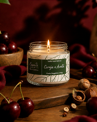 Vela Cereja e Avelã 140g