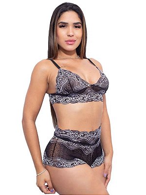 Conjunto Lingerie Sexy Lacradora