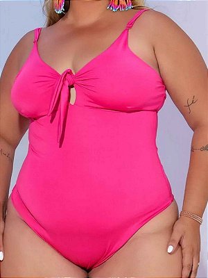 Maiô Lírio Plus Size Rosa