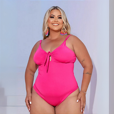 Maiô  Lírio Plus Size Rosa
