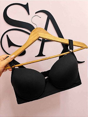 Sutiã Lia Liso com Bojo e Alças Grandes Plus Size