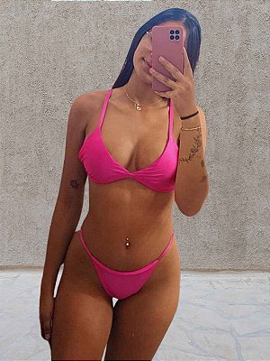 Conjunto Biquíni Bella Fio Regulagem Pink