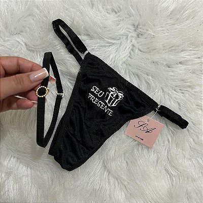 Calcinha "Seu Presente" com Chocker