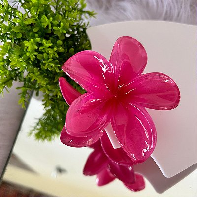 Presilha Tropical Flor Grande Pink