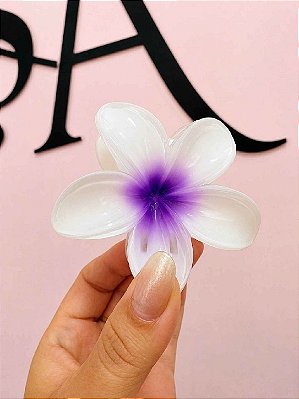 Presilha Tropical Flor Grande Lilás