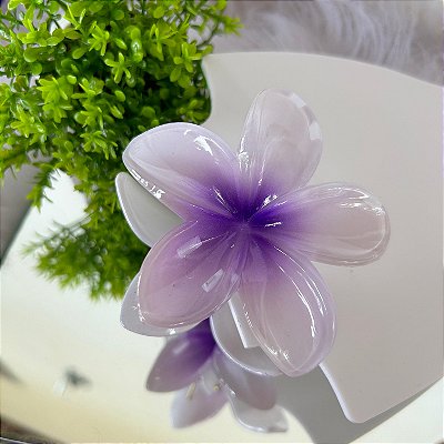 Presilha Tropical Flor Grande Lilás