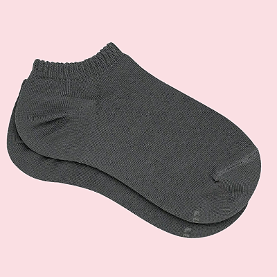 Meia Sapatilha  Feminina Lupo Chumbo