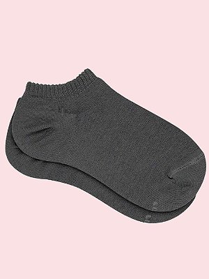 Meia Sapatilha Feminina Lupo Chumbo