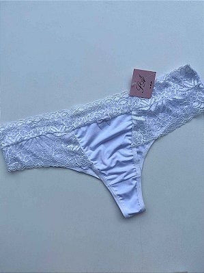 Calcinha Avulsa Ju Cintura Media em Renda Plus Size