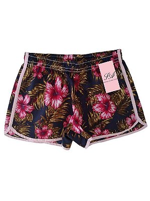 Short Feminino Tactel Estampado Adulto Moda Praia Esporte
