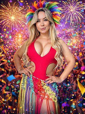 Saída de praia Macramê Versátil Colorida