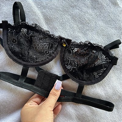 Sutiã Desejo Meia Taça Preto