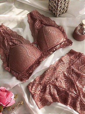 Conjunto Lingerie Rosemary Rose