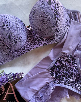 Conjunto Lingerie Charmosa Lílas