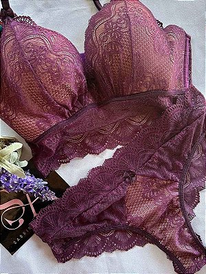 Conjunto Lingerie Naomi Vinho