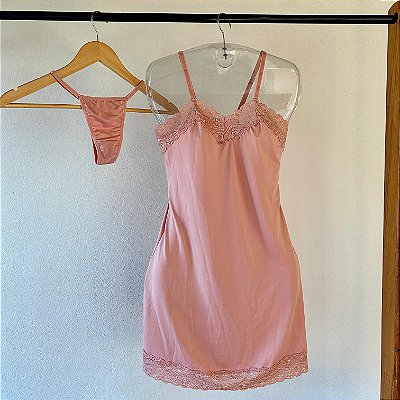 Camisola Paixão com Calcinha Rosa