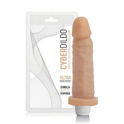 Prótese Realista em Cyber Skin 17,5cmx4cm com Vibro CY0B35