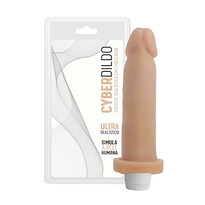 Prótese Realista em Cyber Skin 16cmx4,5cm com Vibro CYB05