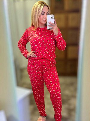 Pijama de inverno Feminino de coruja