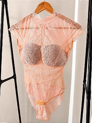 Body Rainha em Renda e tule Luxo com bojo