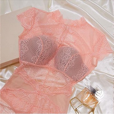 Body Rainha em Renda e tule Luxo com bojo