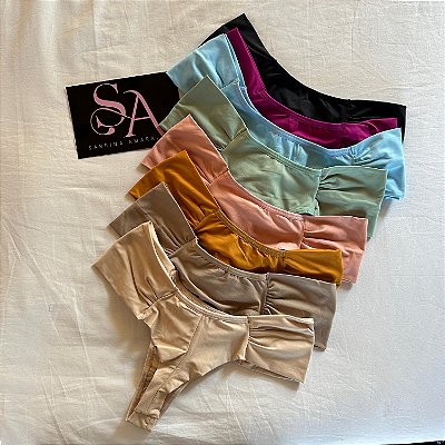 Calcinha Diana fio duplo com pala dupla na lateral