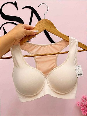 Sutiã Estilo Nadador com Bojo Confort Plus Size