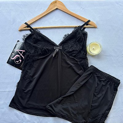 Baby Doll Denise Preto Luxo