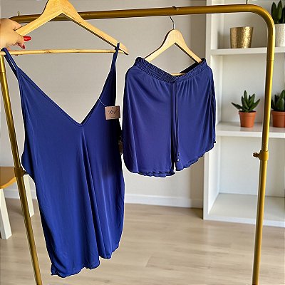 Baby doll Calmaria Azul Alcinha em Liganete