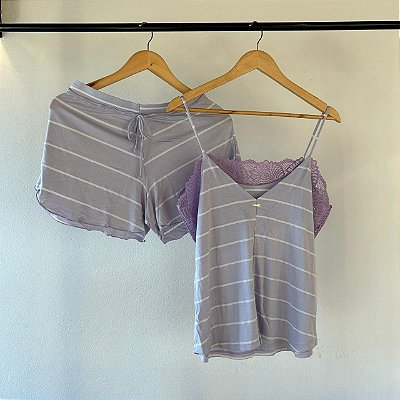 Baby doll Violeta Lilás de alcinha