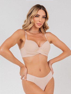 Conjunto Lingerie Elegance Comfry Verde Microfibra