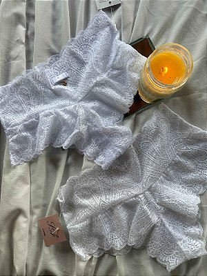 ✨Calcinha da Sorte Branca (Paz & Renovação) Caleçon em renda✨