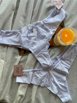 ✨Calcinha da Sorte Branca (Paz & Renovação) fio duplo✨