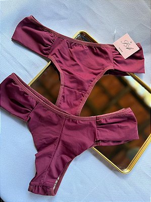 Calcinha Candy Comfry Avulsa fio duplo Vinho