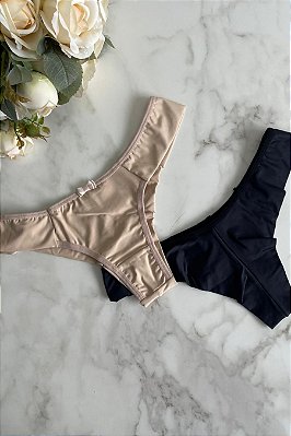 Calcinha Lady Comfy Avulsa fio duplo Creme
