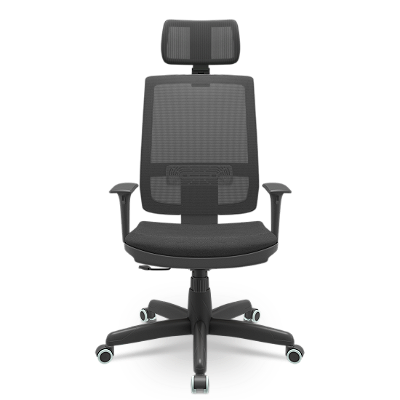 Cadeira Presidente Brizza RELAX Assento no CREPE com Apoio de Cabeça Plaxmetal