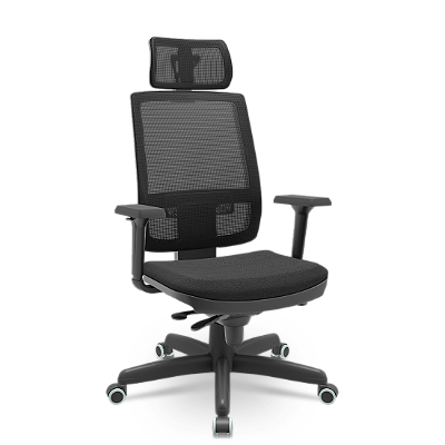 Cadeira Presidente Brizza Slider Vinil com Apoio de Cabeça