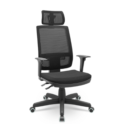 Cadeira Presidente Brizza Back System Poliester com Apoio de Cabeça