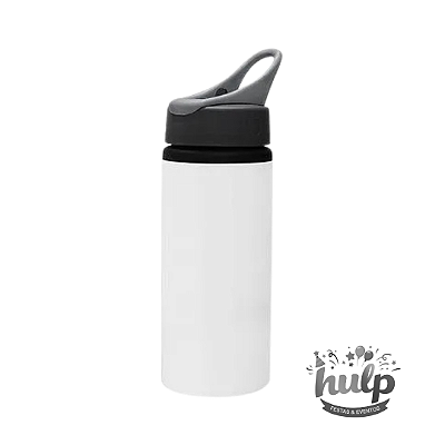 Squeeze Alumínio Resinado Wave Personalizado - 600ml - Branco