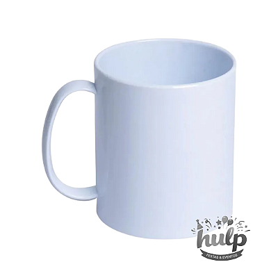 Caneca de Polímero Branca Personaliza 325ml - hulp festas