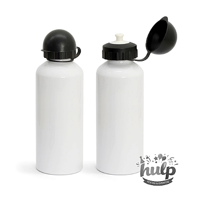 Squeeze Alumínio Branca 600ml personalizada - hulp festas