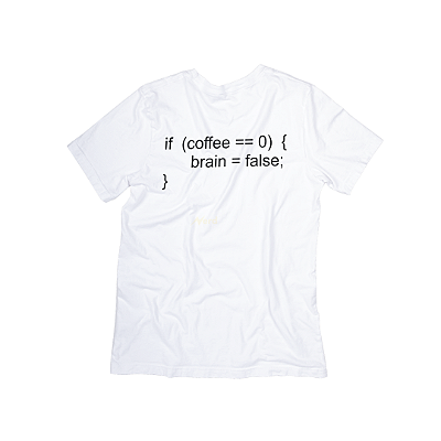 Camisa Poliéster Programador Coffee e Brain