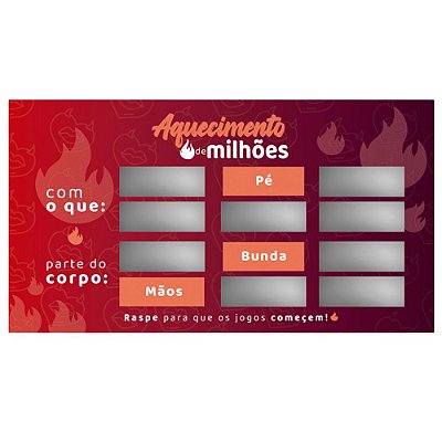 RASPADINHA AQUECIMENTO DE MILHOES