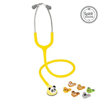 Estetoscópio Spirit MD Master Lite Pediátrico Fun Animal Amarelo