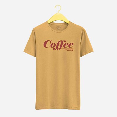 Camiseta Coffee Amarela Masculina