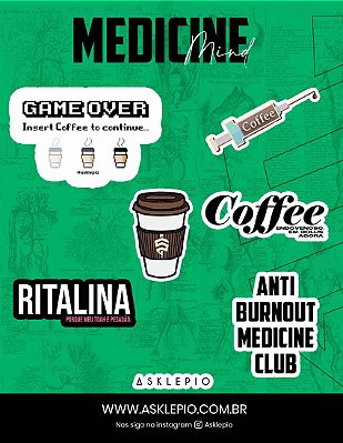 Cartela de Stickers Medicine Mind