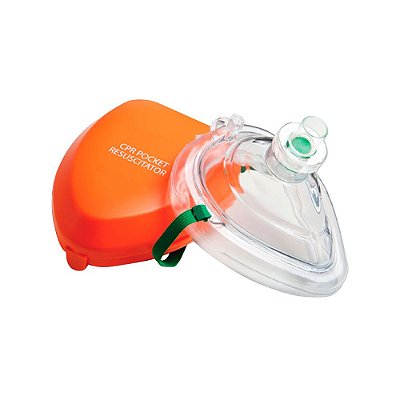 Máscara de Oxigênio MD Pocket com Válvula, Filtro e  Estojo