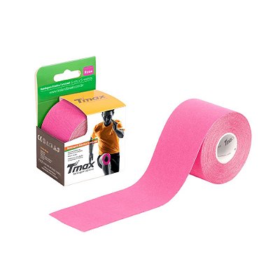 Bandagem Adesiva Funcional TMAX Profissional  5 m x 5 cm Rosa