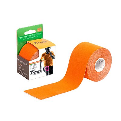 Bandagem Adesiva Funcional TMAX Profissional  5 m x 5 cm Laranja