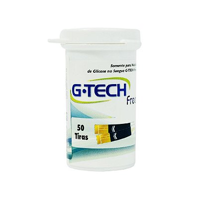 Tiras Reagentes G-Tech Free Frasco com 50 UN